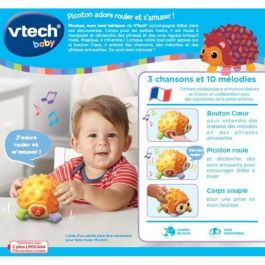 Vtech Baby Picoton, mi erizo Lumi - Juguete interactivo y sensorial para bebés con luz, sonido, movimiento y múltiples texturas.