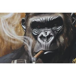 Lienzo Home ESPRIT Marrón Negro Dorado 103,5 x 3,5 x 103,5 cm (2 Unidades)