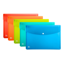 Oxford Urban Sobre con Broche A5 Polipropileno Translúcido Colores Surtidos