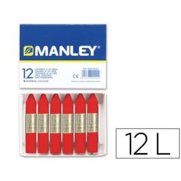 Manley Estuche De 12 Ceras 60 mm 9 Rojo Escarlata