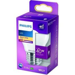 Philips Bombilla Esférica LED E27 4.3W 470 lm 2700K Luz Cálida Ø4.5 x 8.2 cm Precio: 3.95000023. SKU: S7907778