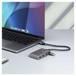 StarTech 5G4AC-USB-C-HUB Hub USB-C 5Gbps, 4 Puertos USB-A 3.2 Gen 1, Gris, Plástico