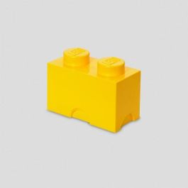 LEGO Storage Brick 2 amarillo - Contenedor de Almacenamiento Organizador apilable de Room Copenhagen