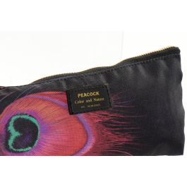 DKD Home Decor Estuche Impermeable Glam Peacock Negro Multicolor Nylon Poliéster PU Surtido Aleatorio 22.5x9.5x2.5 cm (12 Unidades)