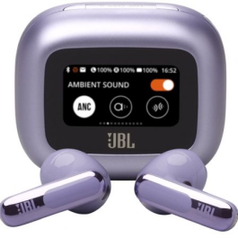 JBL JBLLIVEFLEX3PUR Auriculares True Wireless Live Flex 3 con Cancelación Ruido Adaptativa, Sonido Espacial, Estuche Carga Inteligente, 50h Batería, Púrpura Precio: 153.79000054. SKU: B1DWE3K28R