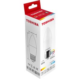 TOSHIBA Bombilla LED C37 E27 7W 6500K Fría, Blanca Luminosidad Alta Eficiencia para Hogar y Oficina Precio: 1.7787. SKU: B14AVV5BFQ
