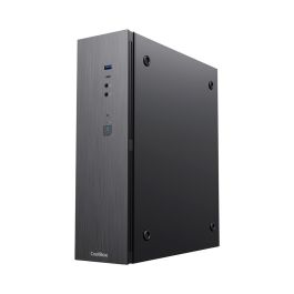 Coolbox COO-PCT370-1 Caja PC Micro ATX T370 Slim Negra con Fuente de Alimentación 500W, USB-A 3.2 Gen1, USB-C 3.2 Gen1
