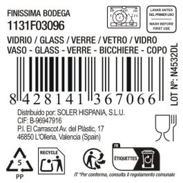 La Mediterranea - Vaso Bodega 'Finissima Bodega', 39 Cl (390 ml), Vidrio (24 Unidades)