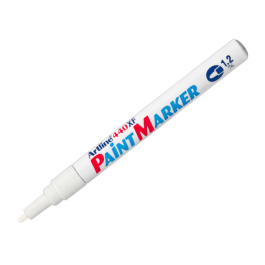 Artline EK-440 XF Rotulador Marcador Permanente Blanco Punta Redonda 1.2 mm para Metal, Caucho y Plástico