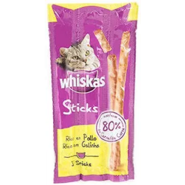 Whiskas Snack Sticks Pollo Bolsa 28x18 gr - Golosina para gato con textura suave y fácil de masticar Precio: 43.9000001. SKU: B1GA97CKWQ