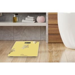 Little Balance LIT3760240787310 Báscula personal Reparable por USB 180 kg / 100 g Diseño Tortugas de arena metálicas Amarillo