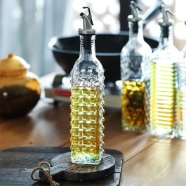 Inde Aceitera de Vidrio 500 ml con Tapón, 6x6x30 cm (24 Unidades)