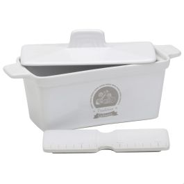 Home Deco Factory Tarrina Foie Gras Con Tapa Table En Fête - Apta Horno Microondas Lavavajillas Incluye Peso Prensador 25x11cm