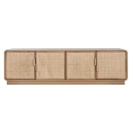 Mueble de TV Home ESPRIT Natural Ratán Roble 157 x 40 x 46 cm