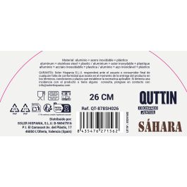 Sartén Quttin 26 cm aluminio forjado M/Soft Full Saha (6 Unidades) Sartén Quttin 26 cm aluminio forjado M/Soft Full Saha (6 Unidades)