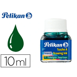 Pelikan Tinta china verde oscuro bote 10 ml para dibujar y pintar, indeleble y resistente Precio: 4.49999968. SKU: B1543633MF