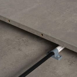 Mesa Extensible Gris-Negro Dm-Metal 120 X 120 X 76 cm