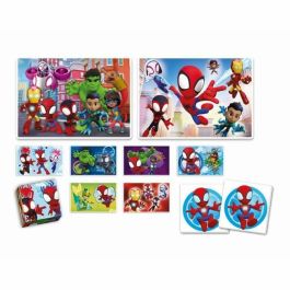 Clementoni - Edukit - Box set Spidey 4 en 1 - Un puzzle de 30 y 48 piezas, una nota y seis cubos - A partir de 4 años