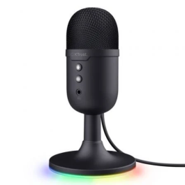Trust Gaming Micrófono GXT 234 Yunix USB Negro 25372 para PC, PlayStation y Mac con Iluminación RGB