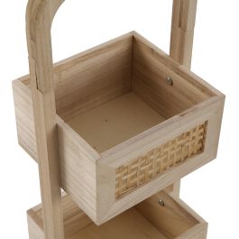 Estantería de madera Versa 3 cestas 23x77 cm Estantería de madera Versa 3 cestas 23x77 cm