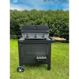 Cook'In Garden Flavo 60 Barbacoa de Gas Independiente con 3 Quemadores Rectos de Acero Inoxidable y 8.4 kW de Potencia con Encendido Piezoeléctrico