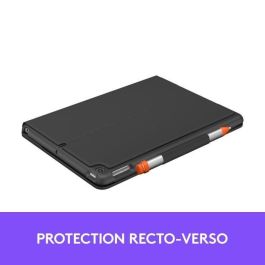 Logitech LOG5099206088269 Funda con teclado Bluetooth Slim Folio para iPad 10.2 (7ª, 8ª y 9ª gen) AZERTY Gris