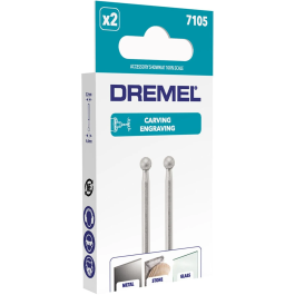 Dremel Lote 2 puntas de diamante 4,4 mm 7105 para grabado y acabado en materiales duros