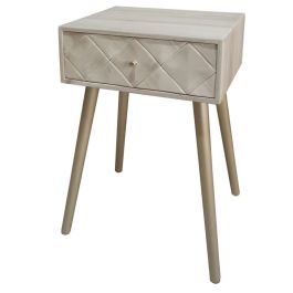 DKD Home Decor Mesita Auxiliar Rombo Moderno Pino y Metal Marron Claro Dorado 45 x 34 x 67 cm Precio: 64.88999979. SKU: B1FCNK6WYN