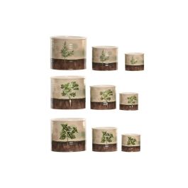 DKD Home Decor Macetero Cottage Set de 3 Verde Marron Ceramica 13.6 x 13.6 x 11.8 cm Precio: 21.95000016. SKU: B14Y2TT8CJ