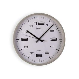 Reloj de Pared Versa Gris Plástico 25 x 25 x 4 cm