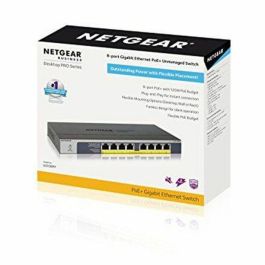 Switch de Armario Netgear GS108PP-100EUS 16 Gbps Switch de Armario Netgear GS108PP-100EUS 16 Gbps