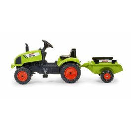 Falk Claas Arion Tractor de Pedales y Cargador Retroexcavadora con Remolque Basculante y Capó de Apertura para Niños 2-5 Años