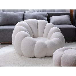 DKD Home Decor Sillón Moderno Blanco 97 x 62 x 98 cm Giratorio