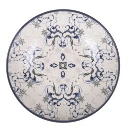 La Mediterranea Vajilla 12 Piezas Tesa Monaco Ivory Brillo - Platos Llano 26 cm, Hondo 21 cm, Postre 20 cm (2 Unidades)