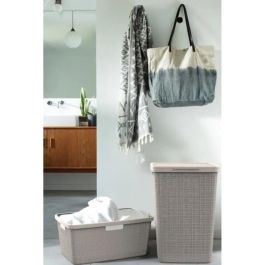 Curver Cofre de Lavandería Yute 58 L - Beige para Ropa Sucia y Almacenamiento del Hogar