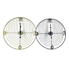 DKD Home Decor Reloj de Pared Moderno de Metal Negro Dorado, Medidas 60x60x3 cm, Set de 2 Unidades para Decoración de Interiores Precio: 36.68478. SKU: S3037673