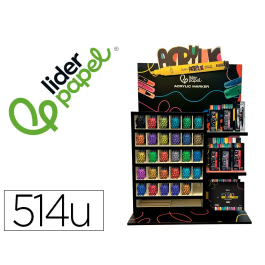Liderpapel Rotulador Acrílico Expositor Madera Sobremesa 333 Unidades Colores Surtidos Tester Precio: 663.88999941. SKU: B1GP4EHXX8