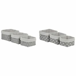 Cesta Basicos DKD Home Decor Gris Blanco 23 x 16 x 23 cm Set de 3 (2 Unidades) Precio: 24.69000039. SKU: S3039235