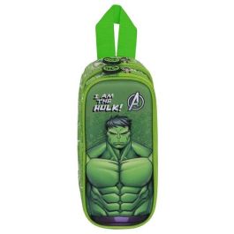 Karactermania Estuche Portatodo Doble 3D Hulk Rage Verde 22 x8 x10 cm