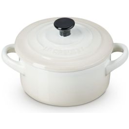 Le Creuset Mini-Bräter de hierro fundido esmaltado 10cm, color Meringue para cocción individual