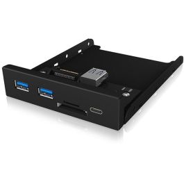 ICY BOX IB-HUB1417-i3 Hub con Lector de Tarjetas SD/MicroSD y Puertos USB 3.0 (2x USB-A) y USB-C (1x USB-C)