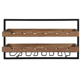 DKD Home Decor Botellero Natural Negro Acacia y Metal 25 x 35 x 65 cm Precio: 76.4999994. SKU: B18VPDGYCW