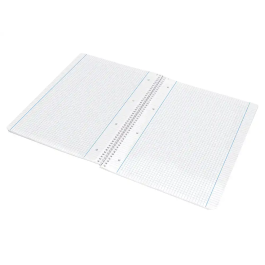 Liderpapel Cuaderno Espiral A4 Micro Serie Azul Tapa Blanda 80 Hojas 75gr Cuadro 5mm Con Margen 4 Taladros Azul