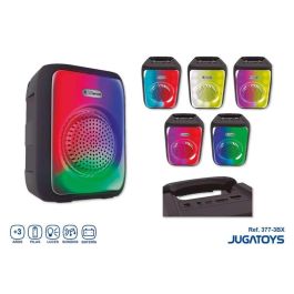 iDance Altavoz Bluetooth con Luz LED, Recargable USB con Cable de Carga USB Incluido, Color Negro, Fabricado en Plástico