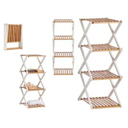 Giftdecor Estanteria Cuadruple Plegable Bambu Blanca 32x39x96 cm (Set de 6) Precio: 210.49999982. SKU: S3610216