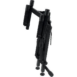Quiklok Soporte Amplificador/Monitor 2 Niveles Ajustable Formato "X" Acero Negro Plegable para Suelo