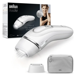Braun Depiladora de Luz Pulsada PL3020 - 3 Niveles de Intensidad - 300.000 Destellos - Rostro y Cuerpo