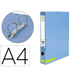 Liderpapel Carpeta de 2 Anillas 25 mm A4 Forrada Celeste con Ollao y Tarjetero Precio: 2.9974967. SKU: B16QMAW4H8
