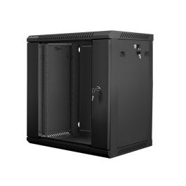 Lanberg Armario Mural Rack 19 Pulgadas 12U, Acero, Negro, Vidrio Templado, 60 kg Capacidad Máxima Lanberg Armario Mural Rack 19 Pulgadas 12U, Acero, Negro, Vidrio Templado, 60 kg Capacidad Máxima