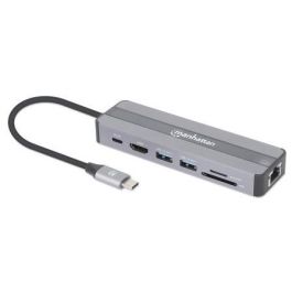 MANHATTAN 7-in-1 Dockingstation HDMI RJ45 2xUSB-A SD/MicroSD